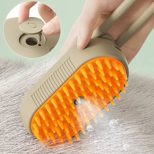 Pet steam brush